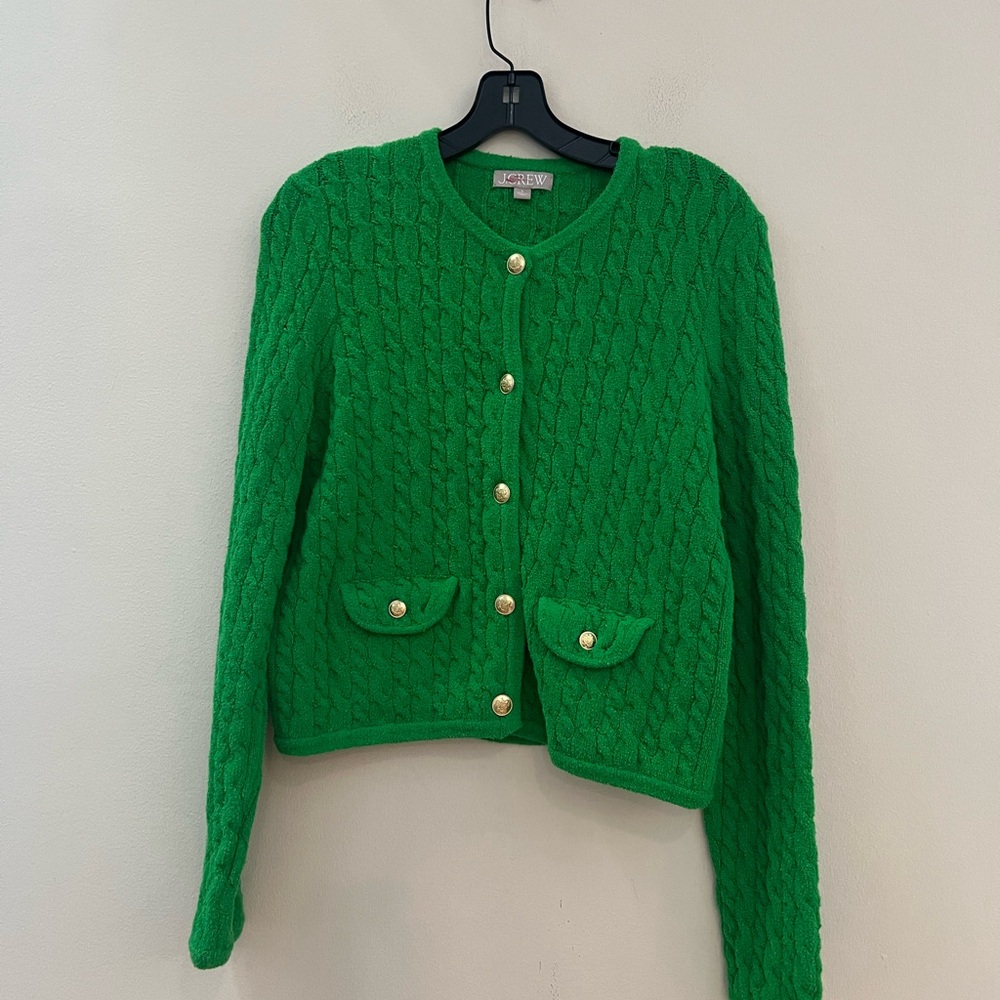 J. Crew Vibrant Green Cardigan - Picture 6 of 15